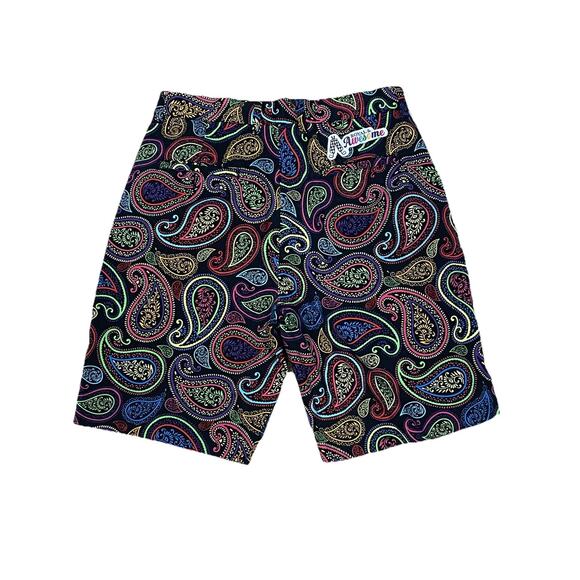 Royal & Awesome Men's Size 32 Paisley Shorts Outdoor Golf Wear -Tee Holder EUC! - Picture 2 of 16